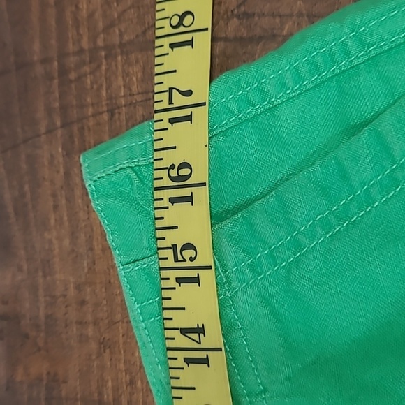 EUC The North Face Shorts Women's sz 10 Green Linen/Cotton Blend Shorts - Picture 6 of 8